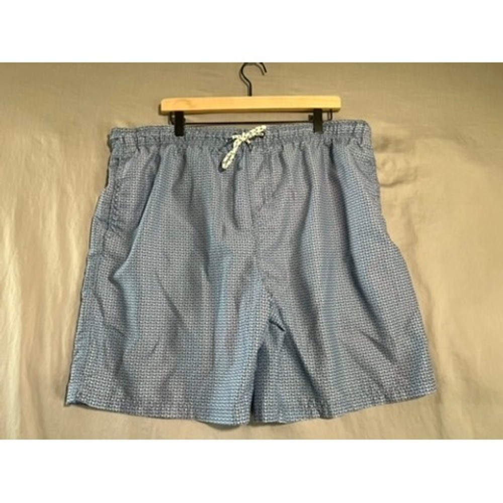 Nat Nast Luxury Originals Mens Blue Paisley Swim Trunks Board Shorts Large L